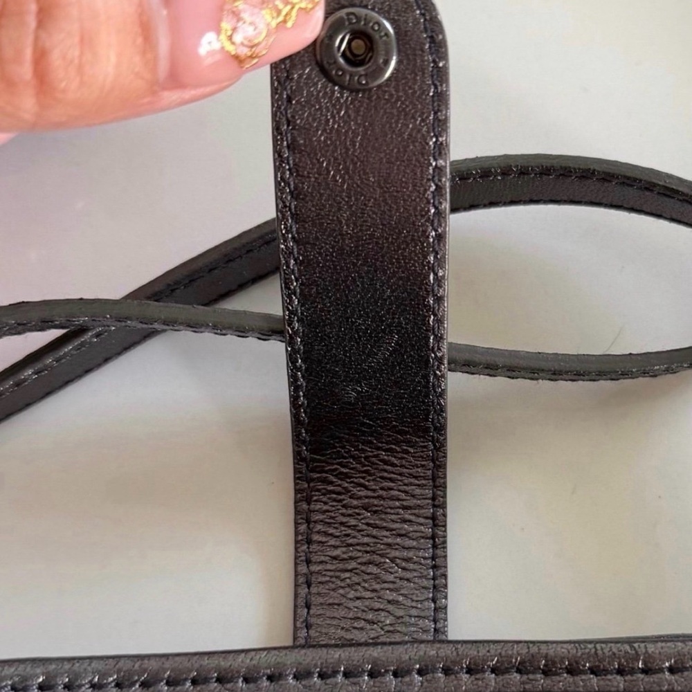 Dior Black Monogram Crossbody Phone Pouch - Picture 7 of 8